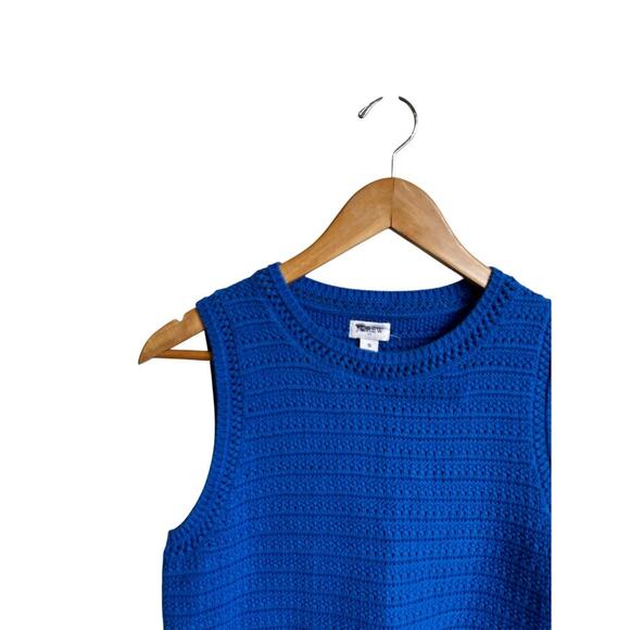 J.Crew Factory's Blue Crochet Sweater Tank in Size Small - Picture 4 of 6
